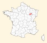 kaart ligging Chaumont