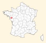 kaart ligging Nantes