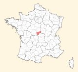 kaart ligging Saint-Amand-Montrond