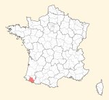 kaart ligging Oloron-Sainte-Marie