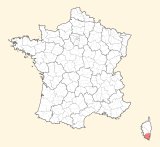 kaart ligging Sartène
