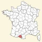 kaart ligging Ariège