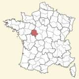 kaart ligging Indre-et-Loire
