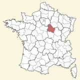 kaart ligging Yonne