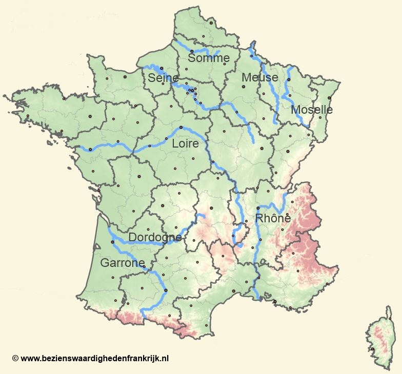 Rivier kaart van de rivier totaal_met_relief_inzetkaart_met_tekst